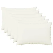 Vidaxl Prevleka za blazino 6 kos HEERLEN Bela 50 x 70 cm Blago