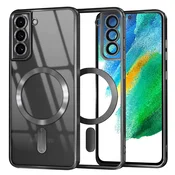 Ovitek Techsuit Luxury Crystal MagSafe za Samsung Galaxy S21 FE 5G - črn