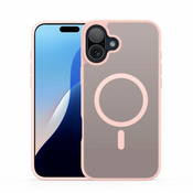 Hibridni ovitek Yind z magnetom MagSafe za iPhone 16 Plus - light pink