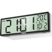 XREXS Digitalna stenska ura z datumom in temperaturo 36,8cm