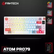 Tastatura mehanicka Gaming Fantech MK917 RGB Atom PRO79 Wireless bela (blue switch)