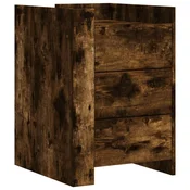 Vidaxl Nočna omarica dimljeni hrast 45x50x65 cm inženirski les