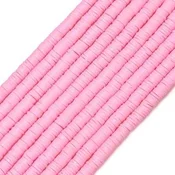 Perle od polimerne gline 6*1 mm roze