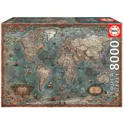 Puzzle Historical World Map Educa 8000 dijelova od 11 godina