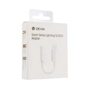 Adapter Smart 3,5mm Jack / Lightning, bel, Devia