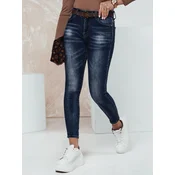 Spodnie damskie BLUEDEN z paskiem jeansowe Dstreet