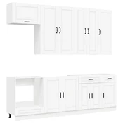 Kuhinjska jedinica PORTO 8 pcs Bijela Konstruirano drvo
