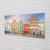 tulup.si Stenska plošča za kuhinjo Gdansk stare mestne stavbe 125x50 cm