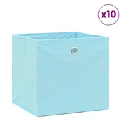 Vidaxl Škatle 10 kosov netkano blago 28x28x28 cm baby modre