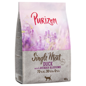 Purizon Single Meat raca s cvetovi sivke - 400 g