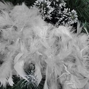 springos DENSE FEATHER BOA siv ŠAL GARLAND VERIŽICA ZA OKRASEK ZA BOŽIČNO JELKO 190 cm, (21638354)