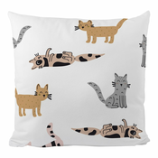 Djecji jastuk od pamucnog satena 45x45 cm Cats – Butter Kings
