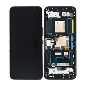 Asus ROG Phone 6 AI2201_C, 6 Pro AI2201_D - LCD zaslon + steklo na dotik + okvir (Storm White) - 90AI00B2-R20020 Genuine Service Pack