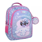 Luna: Must Team Cinnamoroll baloni zaobljen šolski nahrbtnik s 3 predali, 32x18x43 cm