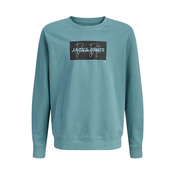 Jack & Jones Junior Majica JJCOLE smaragd/črna/bela