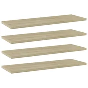 Vidaxl Dodatne police za omaro 4 kosi sonoma hrast 60x20x1,5 cm
