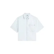 Tommy Hilfiger Jeans srajca WW0WW49573 Modra Relaxed Fit