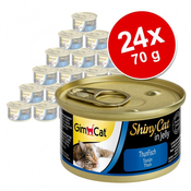 Varčno pakiranje GimCat ShinyCat Jelly 24 x 70 g - Tuna & piščanec