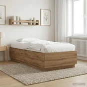 vidaXL Konstrukcija postelje Artisan hrast 80 x 200 cm Inženirski les