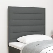 LED glava kreveta s LED trakama Tamno siva 100 cm tkanina