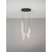 TOPAZ LED VISILICA CRNA 40W IP20 3000K TRIAK PRIGUŠLJIVA NL9100151