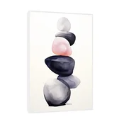 Canvas Slika na platnu Kamencici II, 50x75 cm, Sa ramom, Bela