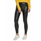 Ženske hlače URBAN CLASSICS - Faux Leather Skinny - crna - TB3238