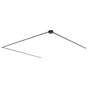 Sodoben tirni sistem razsvetljave črn enofazni 600 cm z okroglo napajalno enoto - Magnetic