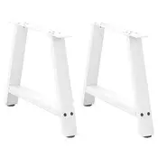 Vidaxl vidaXL Noge za klubsko mizico, 2 kosa, bele, 60 x (42-43) cm, jeklo