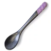 Jedilna žlica ASANOHA 12,5 cm, vijolična, keramika, MIJ