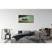 tulup.si Stenska plošča za kuhinjo Deer jesenski gozd 100x50 cm