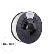 Filament C-TECH PREMIUM LINE, TPU 90A, fleksibilen, prometno bel, RAL9003, 1,75mm, 1kg