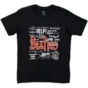 The Beatles Titles & Logos (Puff Print) Black M Majica