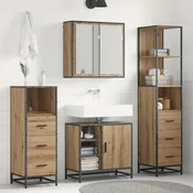 Set namještaja za kupaonicu s ladicama 4 pcs Umjetnicki hrast