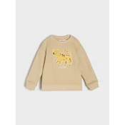 Sinsay - Pamucni crewneck duks sa 3D aplikacijom - smedesivo