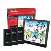 shumee Vremenska postaja Webber WS302, 3 zunanji DCF senzorji, termometer in higrometer