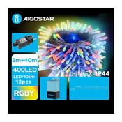 Aigostar - LED Vanjske božicne lampice 400xLED/8 funkcija 43m IP44 multicolor