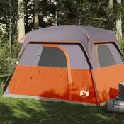 Vidaxl vidaXL Šotor za kampiranje za 4 osebe, oranžen, vodoodporen