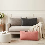 vidaXL Prevleka za blazino 12 pcs HEERLEN Svetlo siva 40 x 80 cm Žamet