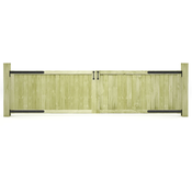 vidaXL Vrtna vrata 2 kosa FSC impregnirana borovina 300x75 cm