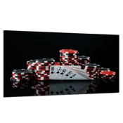shumee Steklena zaščitna plošča ZA štedilnik 90X52 poker