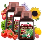 shumee PLANTELLA tekoče železovo foliarno gnojilo za zelenjavo in sadno drevje 3x250ml