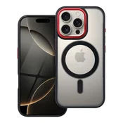 OEM Ohišje za iPhone 16 PRO Color Edge Mag Cover, združljivo z MagSafe, črno-rdeče