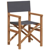 Stolac za blagovanje Siva 56 x 54 x 87 cm Cvrsto teak drvo
