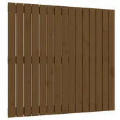 Vidaxl Stensko posteljno vzglavje medeno rjavo 95,5x3x90 cm borovina
