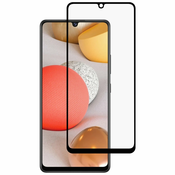 9H Full Glue kaljeno zaščitno steklo za Samsung A42 5G | Črn rob