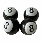 Car 888 Accessories Kapice ventila Bilijarska kugla 8, 4 komada