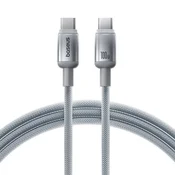 Pleteni kabel za punjene i prijenos podataka 100W USB-C v USB-C kabel Baseus Discolor - 2m - silver