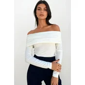 Trend Alacati Stili Ženska bluza dugih rukava Alc-X12624, Bela