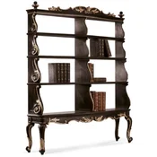 Casa Padrino Luxury baroque bookcase black/silver - Handmade baroque cabinet - Baroque shelf cabinet - Baroque living room furniture - Baroque office furniture - Luxury Quality - Made in Italy